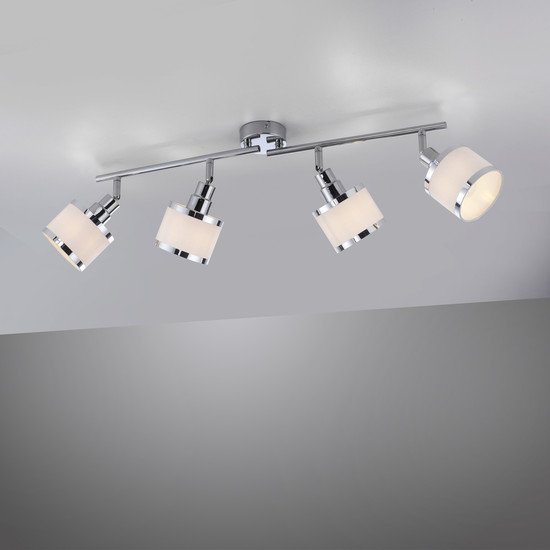JUST LIGHT ACCOR Deckenleuchte E14 max. 25W 4-fach chrom 15374-17