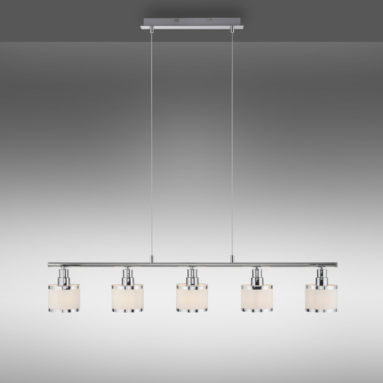 JUST LIGHT ACCOR Pendelleuchte E14 max. 25W 5-fach chrom 15375-17
