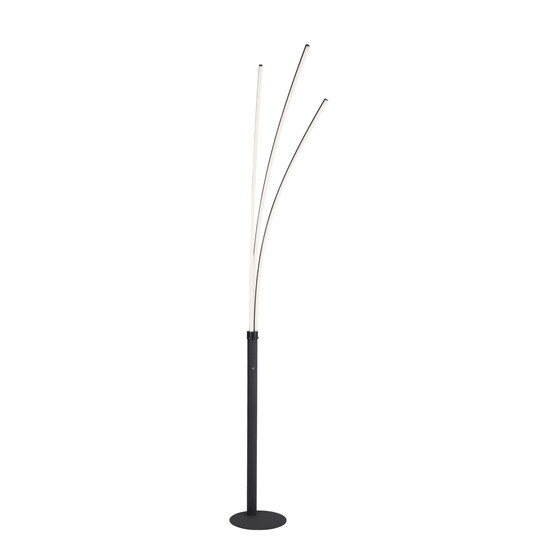 JUST LIGHT MAJA LED Stehleuchte Warmweiss 18,6W 3-fach schwarz 15383-18