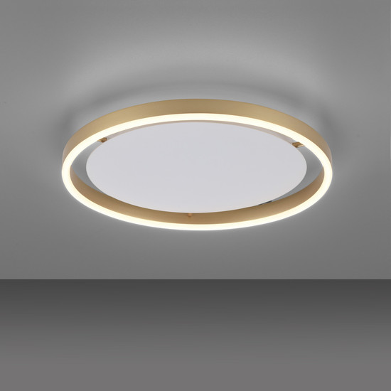 JUST LIGHT RITUS LED Deckenleuchte Warmweiss Dimmbar 20W messingmatt 15391-60