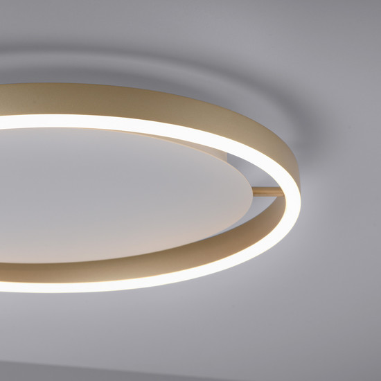 JUST LIGHT RITUS LED Deckenleuchte Warmweiss Dimmbar 20W messingmatt 15391-60