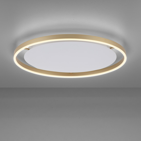 JUST LIGHT RITUS LED Deckenleuchte Warmweiss Dimmbar 28W messingmatt 15392-60