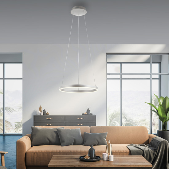 JUST LIGHT RITUS LED Pendelleuchte Warmweiss Dimmbar 20W aluminium 15393-95