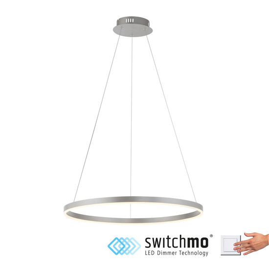 JUST LIGHT RITUS LED Pendelleuchte Warmweiss Dimmbar 28W aluminium 15394-95