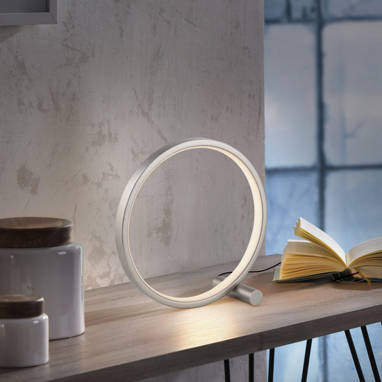 JUST LIGHT MINI RITUS LED Tischleuchte Warmweiss 10,5W silber 15395-21