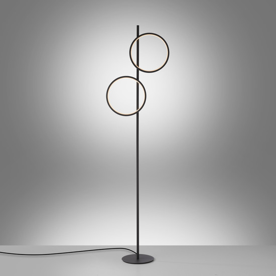 JUST LIGHT MINI RITUS LED Stehleuchte Warmweiss 21W 2-fach schwarz 15396-18