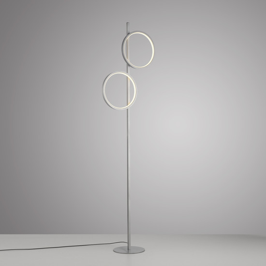JUST LIGHT MINI RITUS LED Stehleuchte Warmweiss 21W 2-fach silber 15396-21
