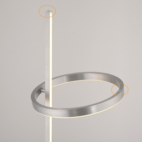 JUST LIGHT RITUS LED Stehleuchte Warmweiss Dimmbar 19,5W 2-fach stahl 15397-55