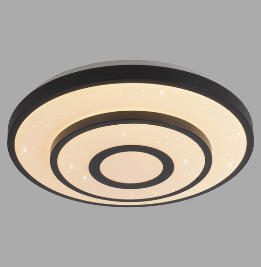 JUST LIGHT TURANUS LED Deckenleuchte Warmweiss 17W schwarz 15454-18