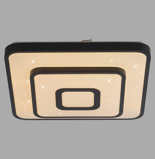 JUST LIGHT TURANUS LED Deckenleuchte Warmweiss 17W schwarz 15455-18