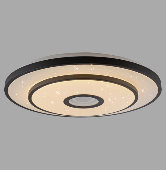 JUST LIGHT TURANUS LED Deckenleuchte Warmweiss 23W schwarz 15456-18