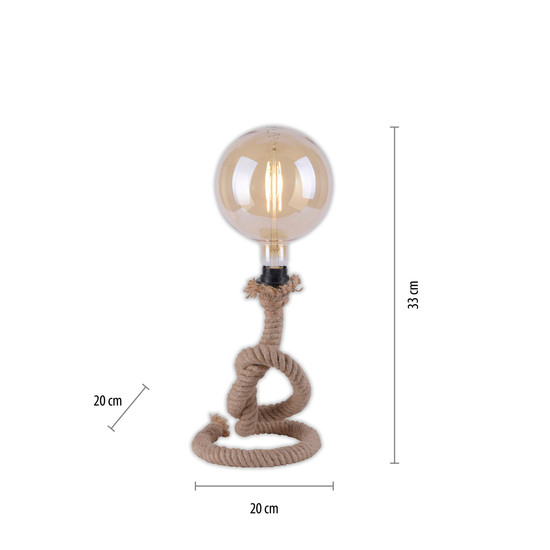 JUST LIGHT ROPE Tischleuchte E27 max. 15W schwarz 15480-18