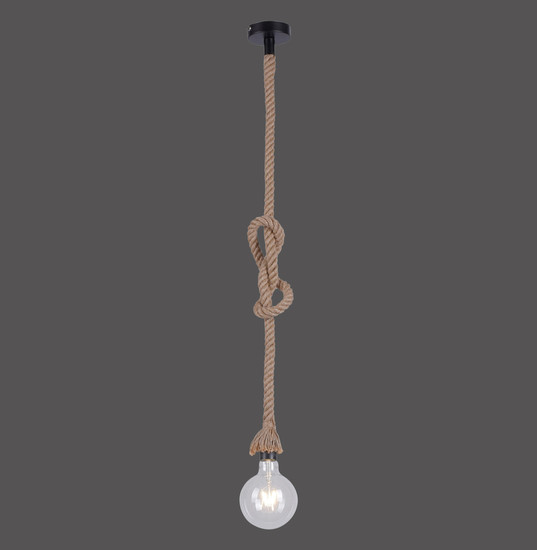 JUST LIGHT ROPE Pendelleuchte E27 max. 15W schwarz 15481-18