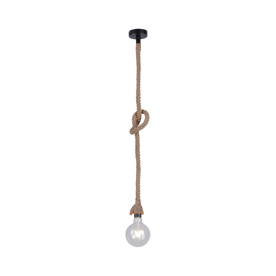 JUST LIGHT ROPE Pendelleuchte E27 max. 15W schwarz 15481-18