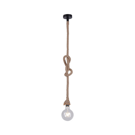 JUST LIGHT ROPE Pendelleuchte E27 max. 15W schwarz 15481-18
