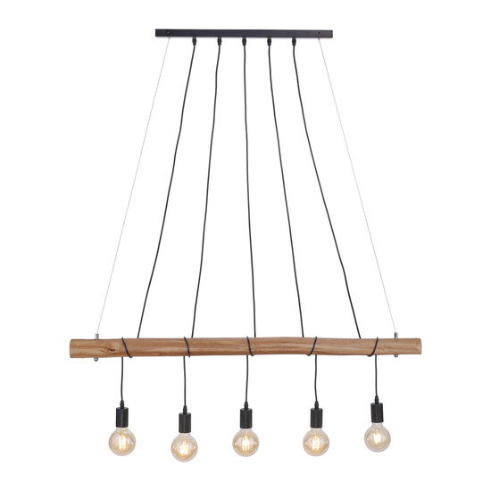 JUST LIGHT DAMIAN Pendelleuchte E27 max. 60W 5-fach schwarz 15515-18