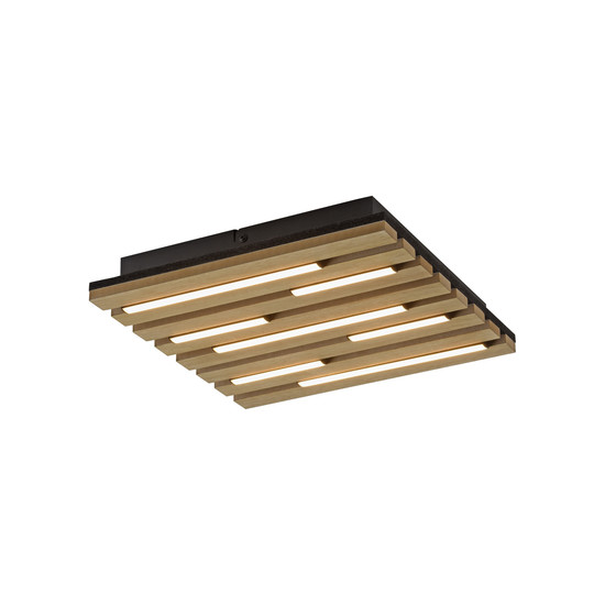 JUST LIGHT AKUSTIK LED Deckenleuchte Warmweiss 10W Holz-natur 15590-79
