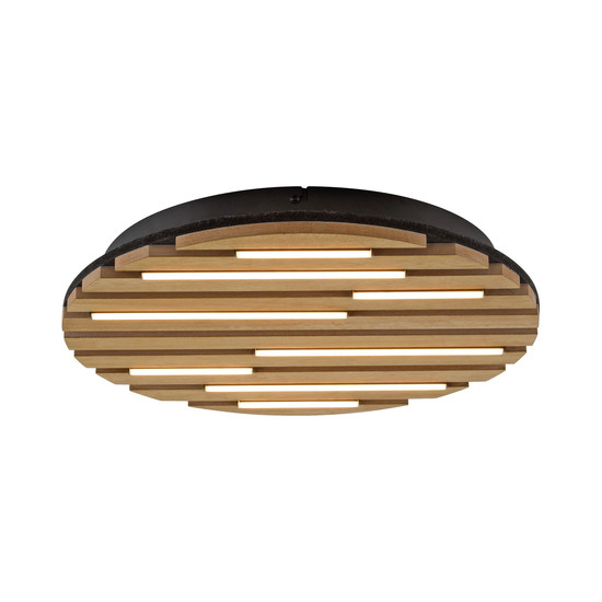 JUST LIGHT AKUSTIK LED Deckenleuchte Warmweiss 12W Holz-natur 15592-79