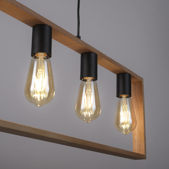 JUST LIGHT FRANKY Pendelleuchte E27 max. 60W 5-fach schwarz 15653-18