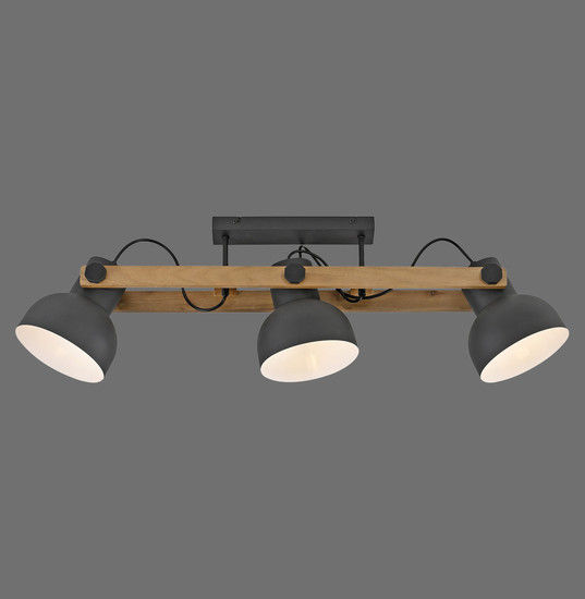 JUST LIGHT CUP 2.0 Deckenleuchte E27 max. 60W 3-fach schwarz 15745-18