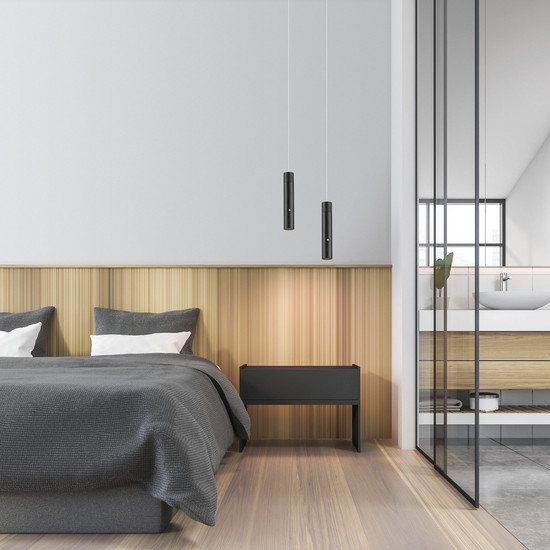 JUST LIGHT ATTACH LED AKKU-Pendelleuchte Warmweiss Dimmbar 3W schwarz 18281-18