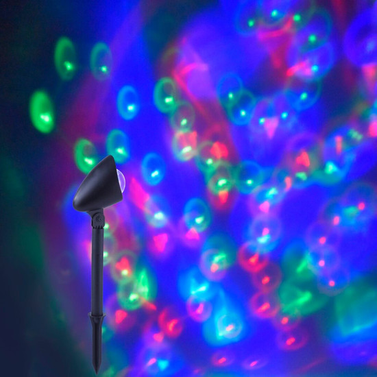 JUST LIGHT DISCO LED Erdspießleuchte RGB 3W schwarz IP44 19035-18