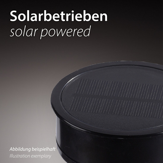 JUST LIGHT FACKEL-SOL LED Erdspießleuchte Warmweiss 0,24W 12-fach schwarz IP44 19106-18-3