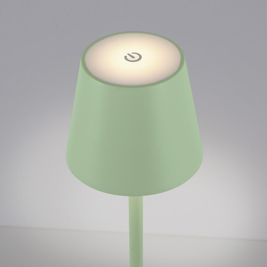 JUST LIGHT EURIA LED AKKU-Tischleuchte Warmweiss Dimmbar 2,5W grün IP54 19250-43