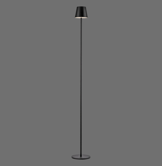JUST LIGHT EURIA LED AKKU-Stehleuchte Warmweiss Dimmbar 2,5W schwarz IP54 19252-18