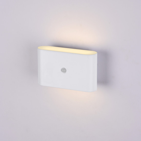 JUST LIGHT AKKU ZIDDY LED AKKU-Wandleuchte Warmweiss 3W 2-fach weiss IP44 19475-16
