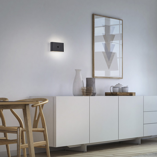JUST LIGHT AKKU ZIDDY LED AKKU-Wandleuchte Warmweiss 3W 2-fach schwarz IP44 19475-18