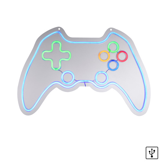 JUST LIGHT NEON-GAMER LED Neon-LED-Bild blau,grün,rot,orange 6,5W multicolor 85022-70