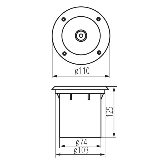Kanlux Bodeneinbaustrahler MORO N GU10 Edelstahl IP67 18194