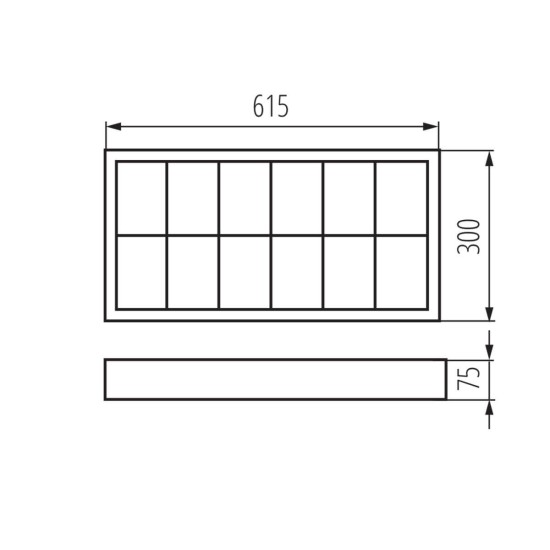 Kanlux Aufbau-Rasterleuchte NOTUS 4LED G13 Weiß 2x 22674