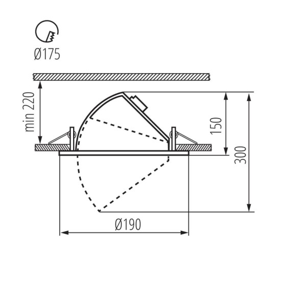 Kanlux Downlight, Einbauleuchte HIMA LED Weiß 22843