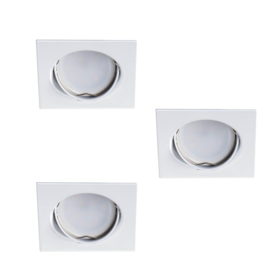 Kanlux Einbauleuchten-Set inklusive Lampe TRIBIS II 3er-Pack LED GU10 Weiß 3x 23849
