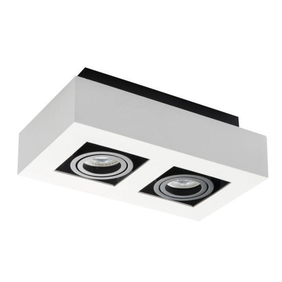 Kanlux STOBI 26833 Anbau Downlight 2x max. 25W GU10 weiss