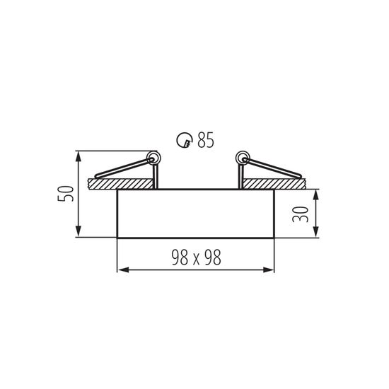 Kanlux MINI GORD 28781 Einbau Downlight max. 35W GX5,3/GU10 schwarz