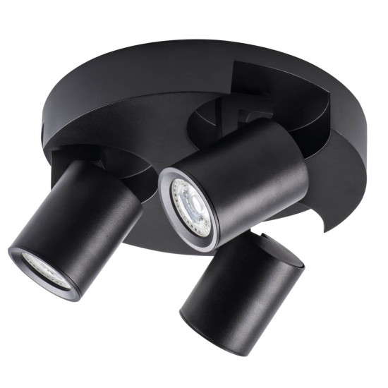 Kanlux LAURIN 29127 Wand-Deckenleuchte 3x max. 35W GU10 schwarz