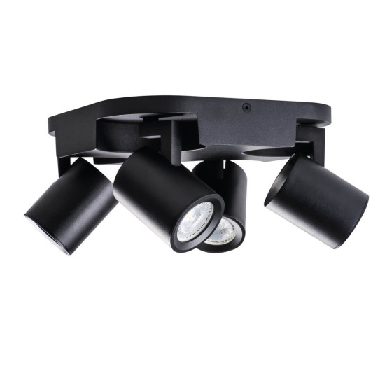 Kanlux LAURIN 29129 Wand-Deckenleuchte 4x max. 35W GU10 schwarz