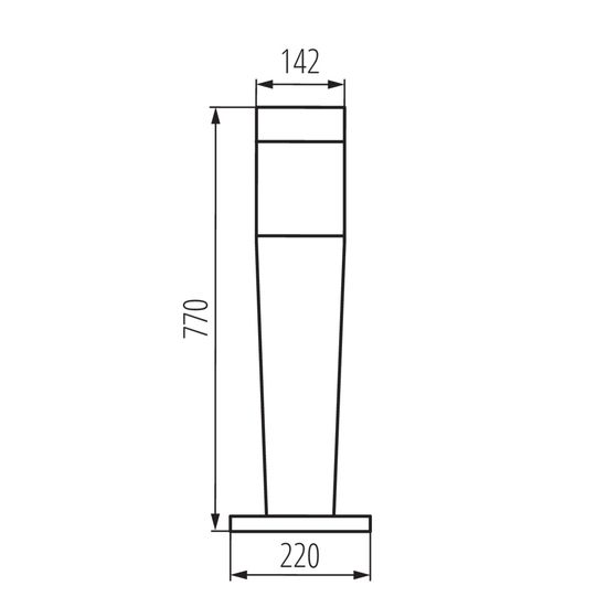 Kanlux INVO 29172 Gartenleuchte max. 20W E27 graphit