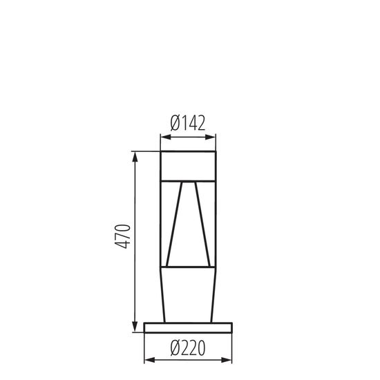 Kanlux INVO 29175 Gartenleuchte max. 20W E27 graphit