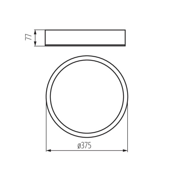 Kanlux JASMIN 370-A E27 Deckenleuchte Anthrazit 2x 29200