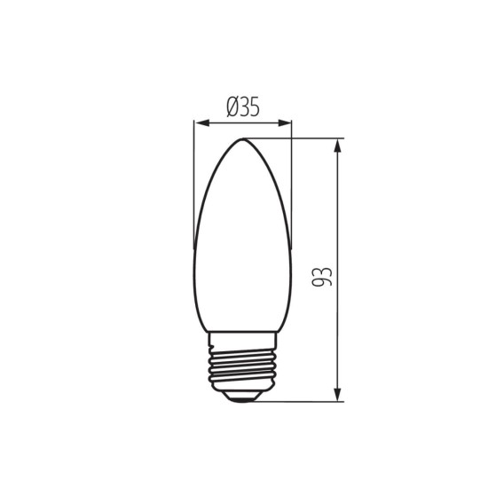 Kanlux Lampe XLED C35M E27 Weiß 6W 29647