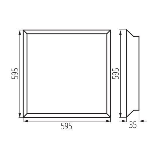 Kanlux LED-Einlege-Panel BLINGO BL Weiß 29822