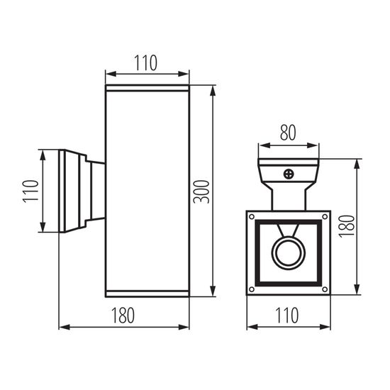 Kanlux 29833 LART Wandleuchte 2x E27 IP54