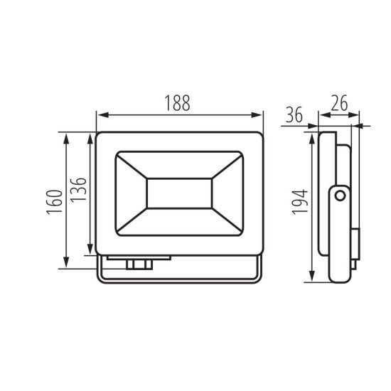 Kanlux LED Außenstrahler ANTEM Schwarz IP65 33203