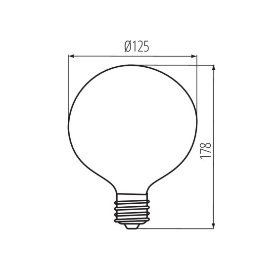 Kanlux Lampe XLED G125 E27 Weiß 33512