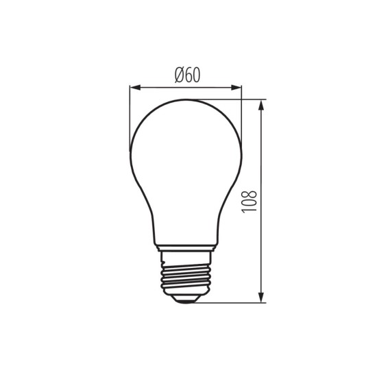 Kanlux Lampe XLED A60 SW E27 Bernstein 4W 33516