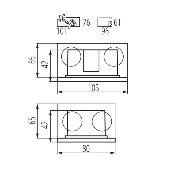Kanlux Außenleuchte/Wandeinbau GLASI LED Weiß IP44 33690